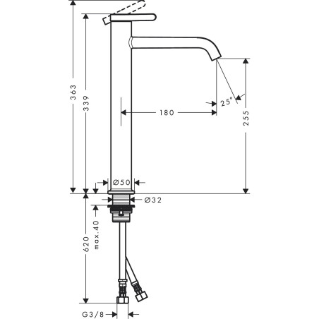 Смеситель для раковины HANSGROHE Axor One 260, 48002670