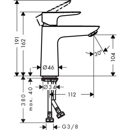 Käes oleva kraani HANSGROHE Talis E 110, 71712700