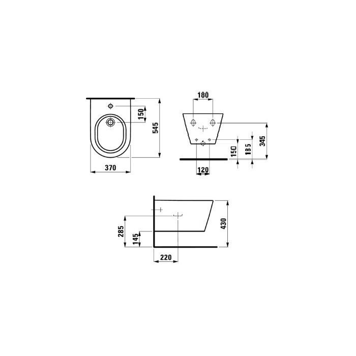 Подвесной биде LAUFEN Kartell, H8303310003021