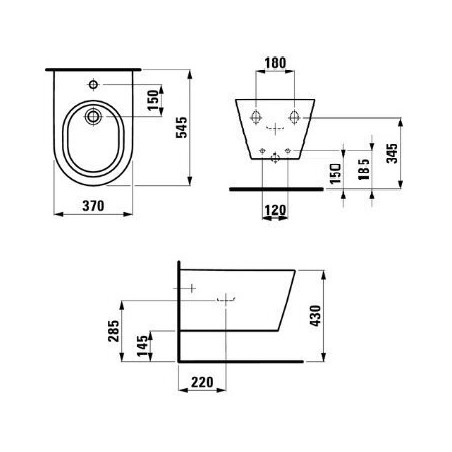 Rippuv bidet LAUFEN Kartell, H8303317163021