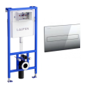 Built-in WC frame LAUFEN (3 in 1) with LIS AW1 chrome button