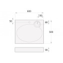 Умывальник из каменной массы PAA Claro Mini 60x50 см
