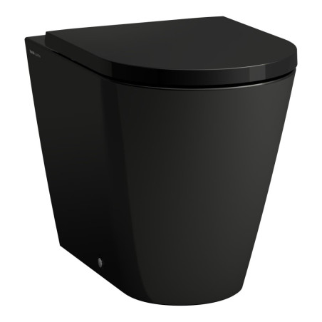 Introducing the LAUFEN Kartell Rimless unit with SoftClose lid, black-matt.