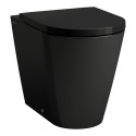 Esitletav üksus LAUFEN Kartell Rimless SoftClose kaanega, must-matt