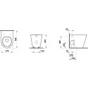 Esitletav üksus LAUFEN Kartell Rimless SoftClose kaanega, must-matt