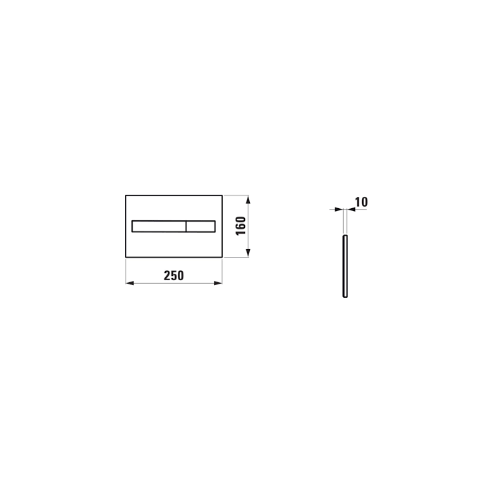 Пластина сброса воды LAUFEN LIS AW1, H8956610070001