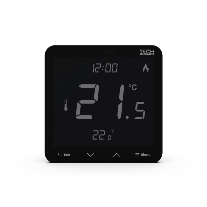 Overhead programmable room thermostats TECH EU-T-3.1, black
