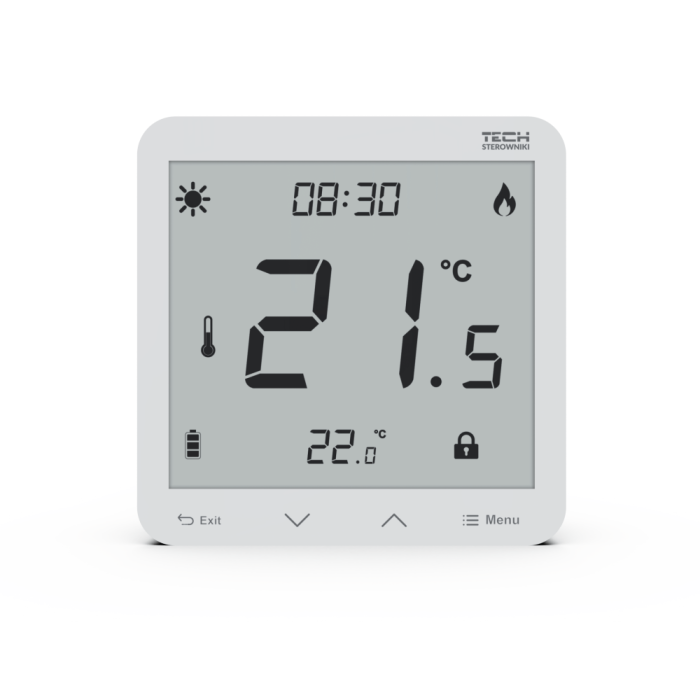 Surface-mounted programmable room thermostats TECH EU-T-3.1, white