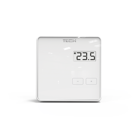 The laid-in room thermostats TECH R-10b are designed for the EU-L-10 controller, white.