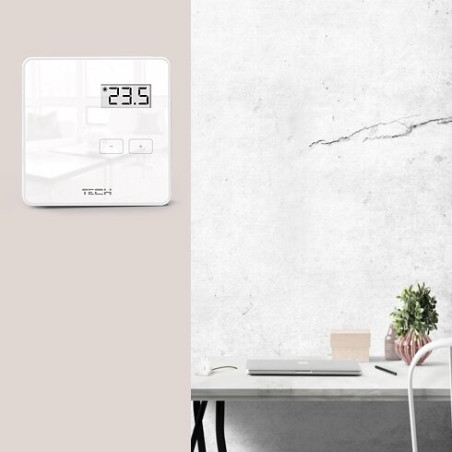 The laid-in room thermostats TECH R-10b are designed for the EU-L-10 controller, white.