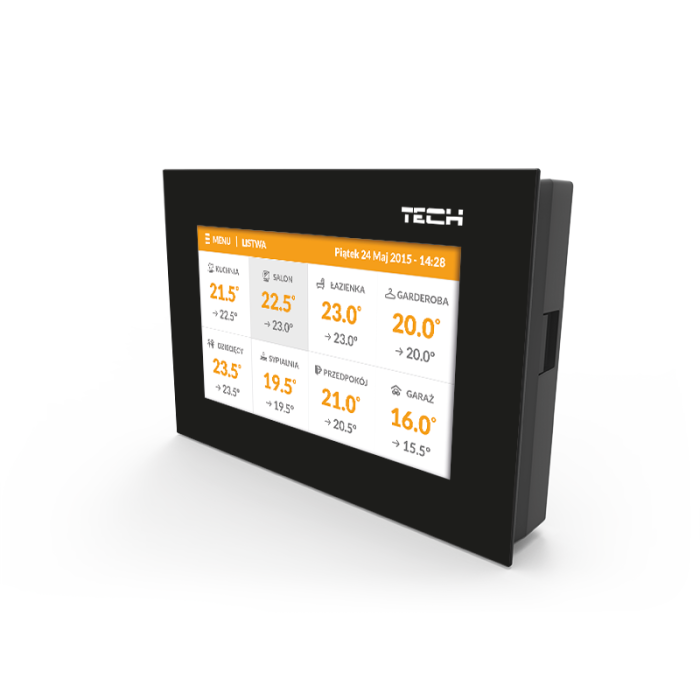 Room thermostat control panel for floor heating TECH M-8