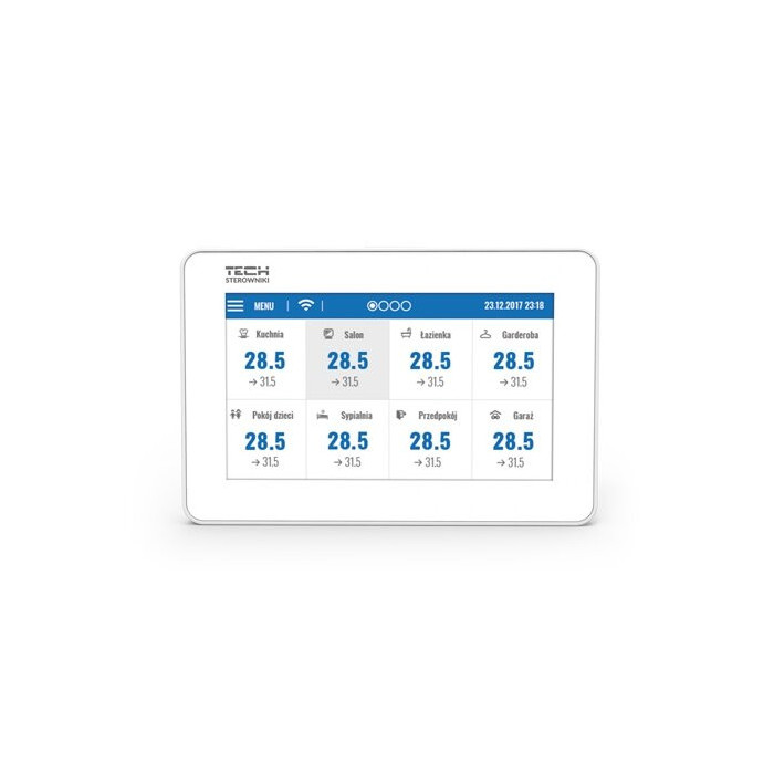 Control panel for floor heating with laid sensors TECH EU-M-9