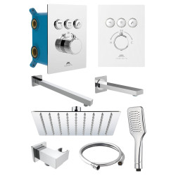 Built-in mixer sets with spout for RUBINETA Thermo-3F-OLO (SQ) bath