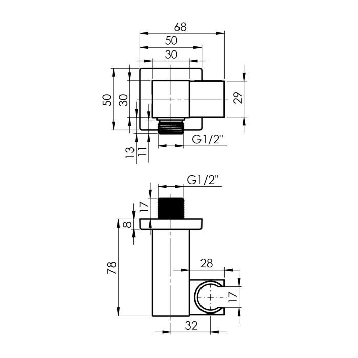 Built-in mixer sets with spout for RUBINETA Thermo-3F-OLO (SQ) bath