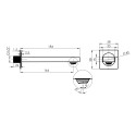 Наборы встраиваемых смесителей с изливом для ванной RUBINETA Thermo-3F-OLO (SQ)