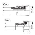 Built-in mixer sets with spout for RUBINETA Thermo-3F-OLO (SQ) bath