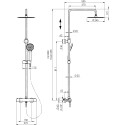 Душевая колонна комплект RUBINETA Olo + Thermo-15