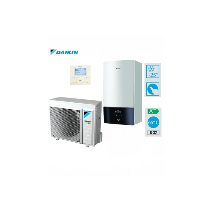 Küttesüsteem DAIKIN Altherma3 - 7,74 kW - 6 kW elektriline küttekeha, ERGA06EAV3, EHBH08EA6V