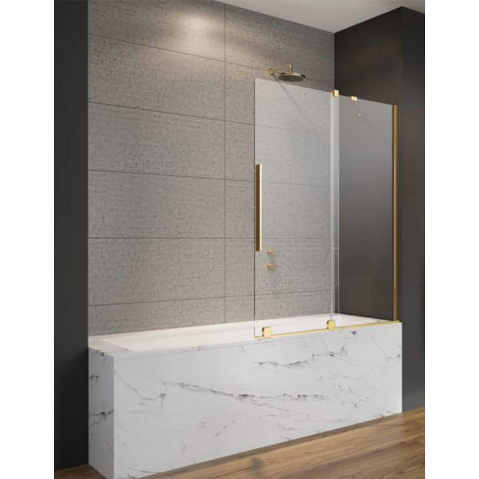 Two-part sliding bath screen RADAWAY Furo SL Gold PND II