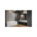 Two-part sliding bath screen RADAWAY Furo SL Gold PND II