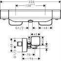 Termostaatiline dušisegisti HANSGROHE Ecostat E, 15773000