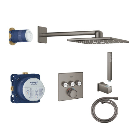 Potikend termostaatiline dušikomplekt GROHE Grohtherm SmartControl, grafiit