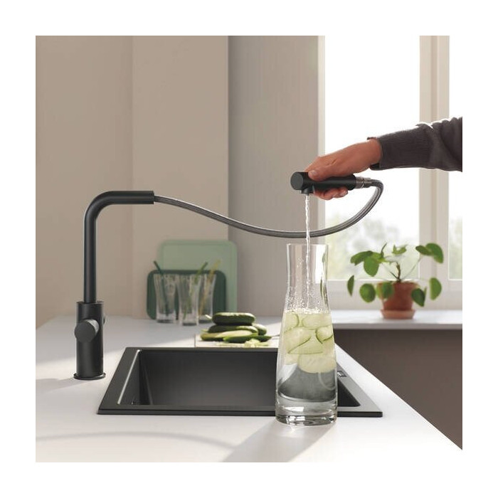 Kitchen (sink) faucet with pull-out spout GROHE Blue Pure Minta, 30590KF0