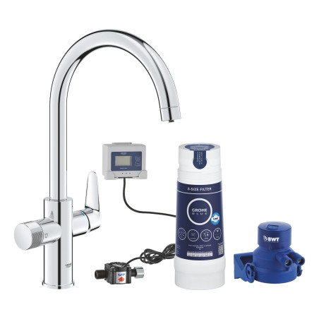 Kitchen (sink) faucet GROHE Blue Pure BauCurve starter set, 30581000