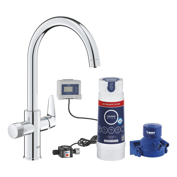 Kitchen (sink) faucet GROHE Blue Pure BauCurve starter set, 30582000