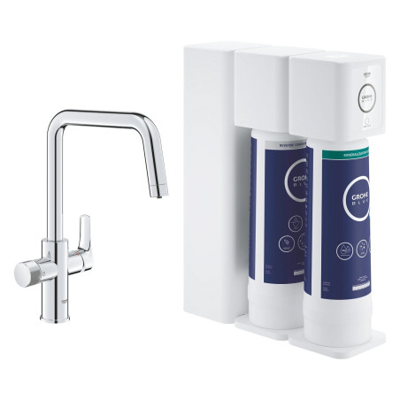 Кухонный смеситель GROHE Blue Pure Eurosmart Starter Kit с резервным обратным осмосом, 30587000