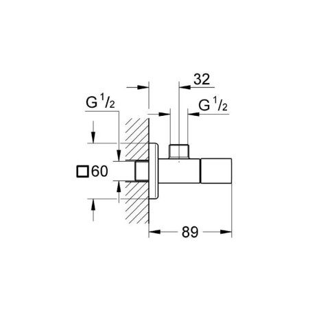 Кемпинг для вентилей GROHE Eurocube 1/2"" x 1/2"", 22013000
