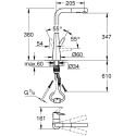 Kitchen faucet with pull-out hose GROHE Zedra, 32553002