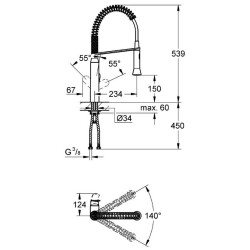 Смеситель для кухни (раковины) GROHE K7, 31379DC0