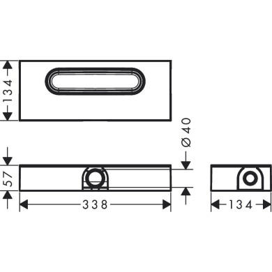 Нижняя часть душевого трапа HANSGROHE uBox Universal Base, 01000180