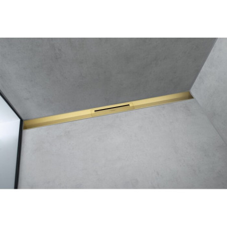 Grate for HANSGROHE RainDrain Flex shower channel, cuttable, Polished Gold Optic