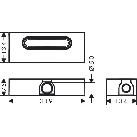 Alumine osa duši drenaazile HANSGROHE uBox Universal Base, 01001180