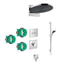 Встраиваемый термостатический душ 6 в 1 в комплекте HANSGROHE Pulsify S 260 2jet