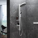 Built-in thermostatic shower 4 in 1 set HANSGROHE Rainfinity Showerpipe 360 1jet, Matt White