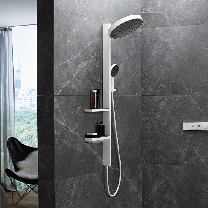 Potinkinis termostaatiline dušš 4 in 1 komplekt HANSGROHE Rainfinity Showerpipe 360 1jet, Matt White