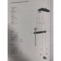 Built-in thermostatic shower 5 in 1 set HANSGROHE Rainmaker Select 460 3jet, black/chromed