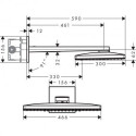 Built-in thermostatic shower 5 in 1 set HANSGROHE Rainmaker Select 460 3jet, black/chromed