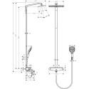 Thermostatic caseus shower system with a spout for the bath HANSGROHE Raindance Select E, 27113000