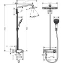 Thermostatic rain shower system HANSGROHE Raindance E Showerpipe 360 1jet, 27288400