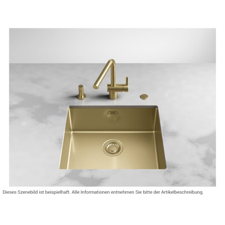 Stainless steel sink FRANKE Mythos Masterpeace BXM 210/110-50, gold