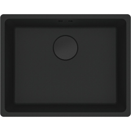 FRANKE MARIS MRG 210/110-52 stone (granite) sink, with an eccentric valve set, installed under the countertop.
