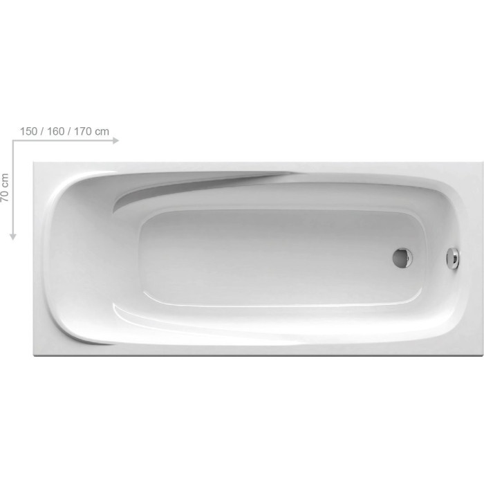 Acrylic rectangular bathtub RAVAK Vanda II