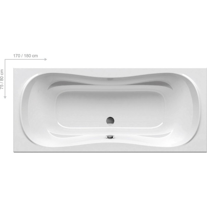 Acrylic rectangular bathtub RAVAK Campanula II