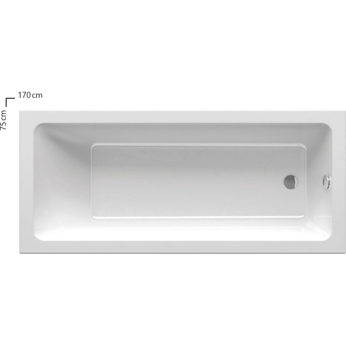 Acrylic rectangular bathtub RAVAK 10°