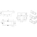 Acrylic rectangular bathtub RAVAK 10° Slim