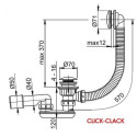 Vanni sifoon RAVAK 800 Click Clack, X01472